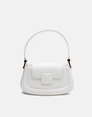 r1279 velma toka detaylı uzun askılı el çantası beyaz