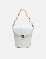 r1280 aventra zincir askılı kova çanta beyaz