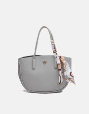 r1267 nisa eşarplı kadın çantası gri