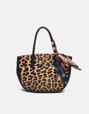r1267 nisa eşarplı kadın çantası leopar