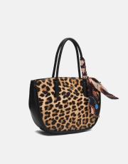 r1267 nisa eşarplı kadın çantası leopar 2