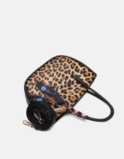 r1267 nisa eşarplı kadın çantası leopar 3