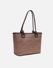 r1282 nimra hasır kadın çantası kahve