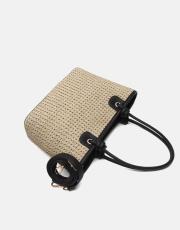 r1282 nimra hasır kadın çantası siyah 3