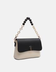 r1265 nuvia kadın çantası siyah-krem 2