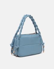 r1103 lina twist örgü saplı kadın çantası  mavi 2