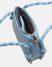 r1103 lina twist örgü saplı kadın çantası  mavi 4