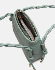 r1103 lina twist örgü saplı kadın çantası  mint yeşili 4