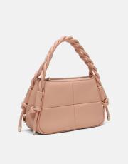 r1103 lina twist örgü saplı kadın çantası  pudra 2