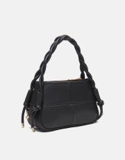 r1103 lina twist örgü saplı kadın çantası  siyah 2