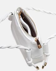 r1103 lina twist örgü saplı kadın çantası  beyaz 4