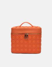 r1182 luxe mirror 3 lü makyaj çantası seti turuncu 3