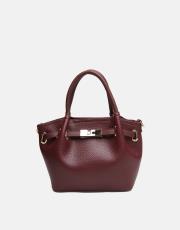 r1306 lioren zamansız formda şık el çantası bordo