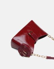 r1305-3 zarolle kadın çantası rugan bordo 3