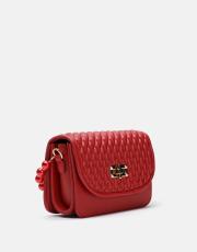 r1031 wanda kapitone desenli inci saplı kadın çantası kırmızı 3