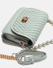 r1031 wanda kapitone desenli inci saplı kadın çantası su yeşili 4