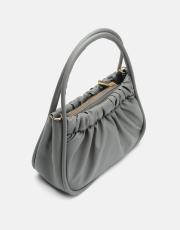 r1063 brenda büzgü detaylı çanta gri 2