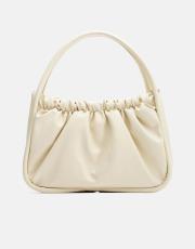 r1063 brenda büzgü detaylı çanta krem