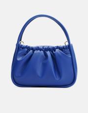 r1063 brenda büzgü detaylı çanta saks mavisi