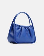 r1063 brenda büzgü detaylı çanta saks mavisi 2