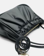 r1063 brenda büzgü detaylı çanta siyah 3