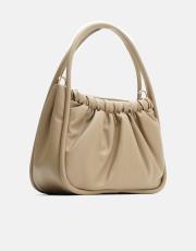 r1063 brenda büzgü detaylı çanta vizon 2