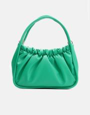r1063 brenda büzgü detaylı çanta yeşil
