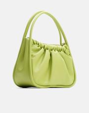 r1063 brenda büzgü detaylı çanta fıstık yeşili 2