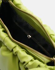 r1063 brenda büzgü detaylı çanta fıstık yeşili 4