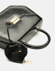 r0969 zakha kilit aksesuarlı kadın çantası siyah-a 3