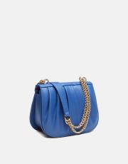 r1110 katty büzgülü hatlara sahip inci saplı deri kadın çanta saks mavisi 2