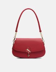 r1184 litva kapaklı kadın çantas kırmızı