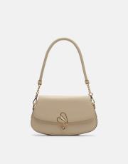 r1184 litva kapaklı kadın çantas krem