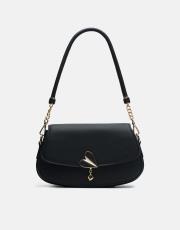 r1184 litva kapaklı kadın çantas siyah